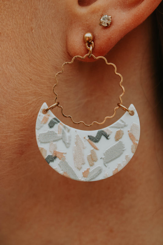 Abstract Crescent Earrings