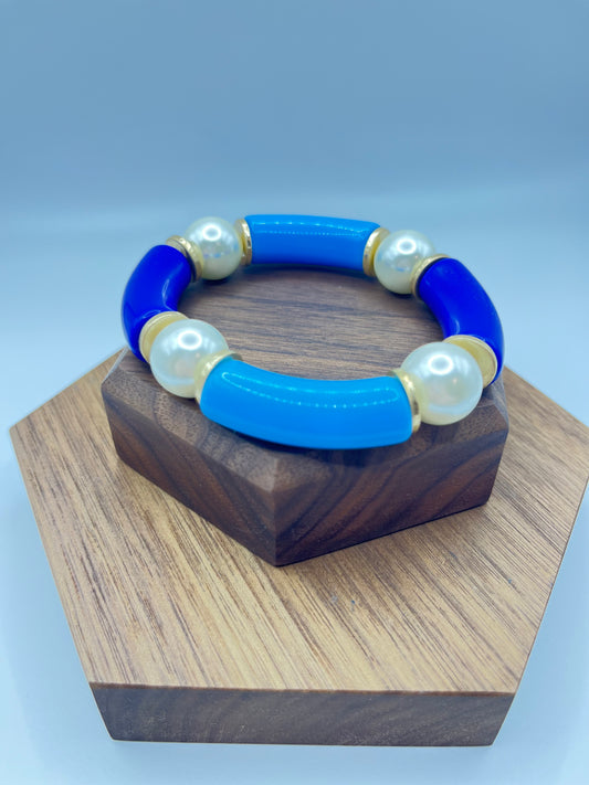 Aqua Beaded Bracelet